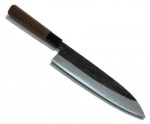 Нож кухонный Gyuto (ШЕФ) 210 мм лезвие, Aogami #2, HONMAMON (4573200701528)