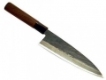 Нож кухонный Funayuki 165 мм, широкий, HRC61, Aogami steel #1, рукоятка орех, HONMAMON