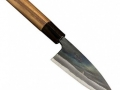 Нож кухонный "MOTOKANE" Deba Hocho 105 мм лезвие, Aogami Steel 1, Kurouchi, двойной скос, HONMAMON